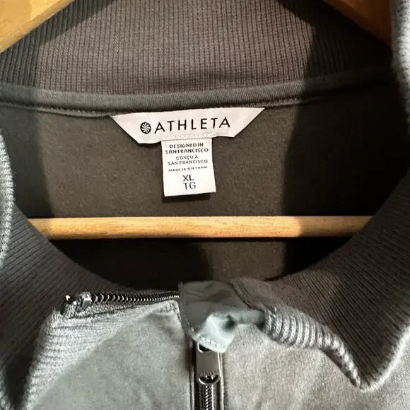 Athleta Triumph Hybrid Half Zip Sweatshirt XL - Picture 5 of 12